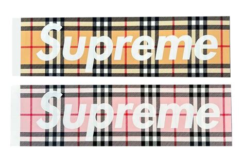 burberry supreme box logo sticker|supreme Burberry logo.